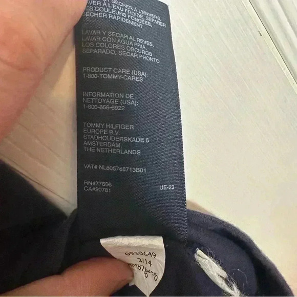 Tommy Hilfiger T-Shirt Square Neck Blue Size Extra  Large - Picture 9 of 16